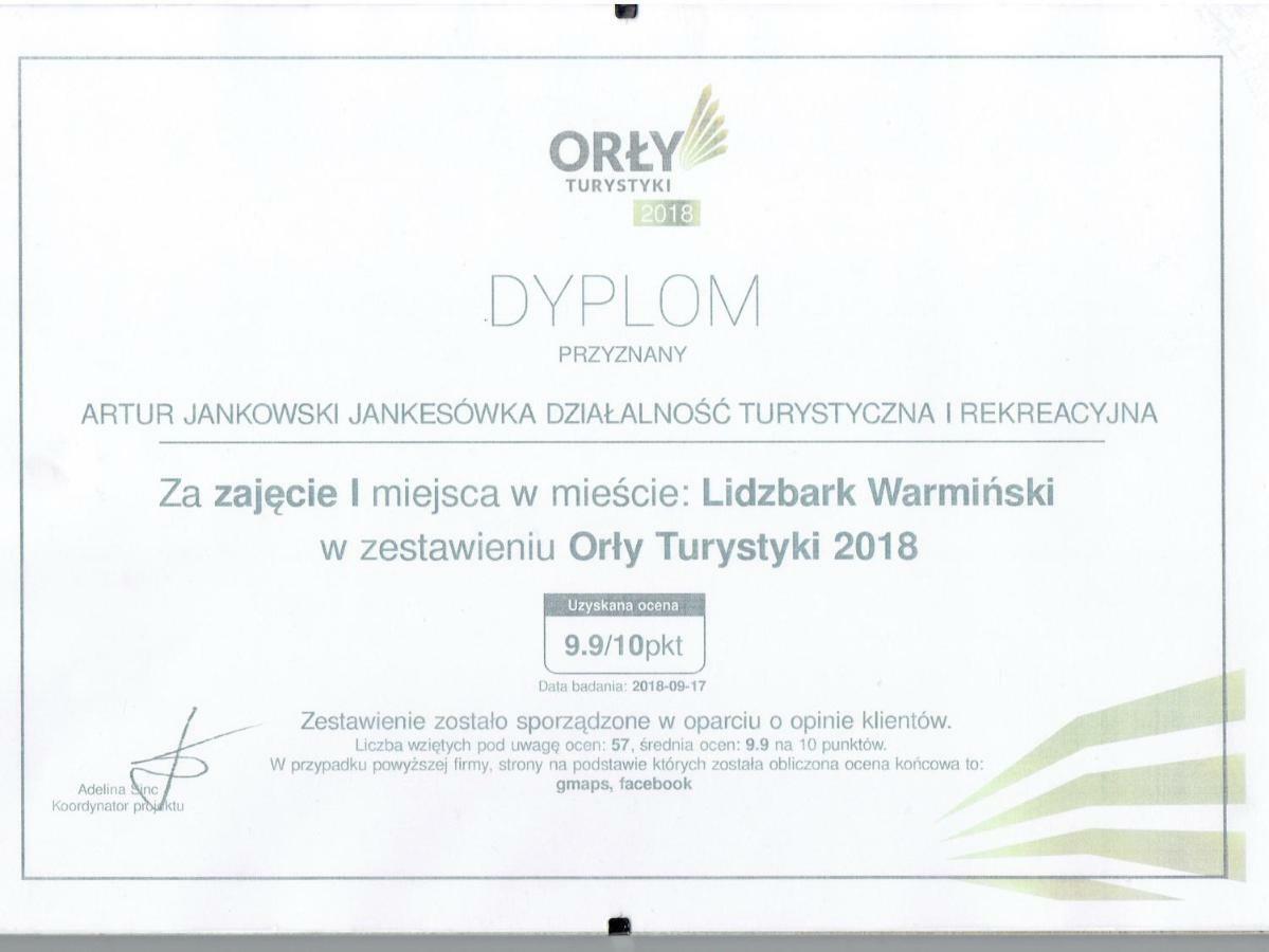 Gospodarstwo Agroturystyczne Rowerowa Przystan "Jankesowka" Лидзбарк Вармински Екстериор снимка